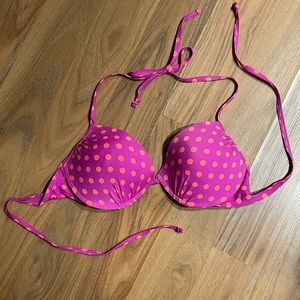 Joe Boxer Women’s Push Up Polka Dot Bikini Top Large